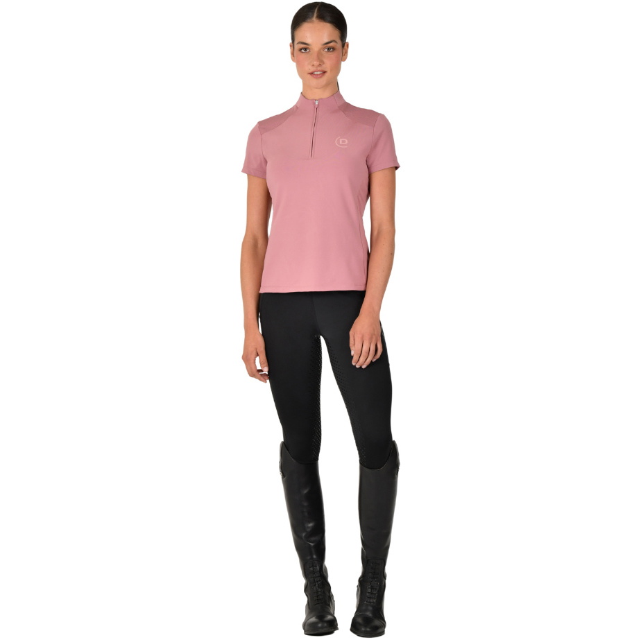2025 Dublin Femmes 1/4 Zip Respirable Top à Manches Courtes 1027711 - Dusty Rose